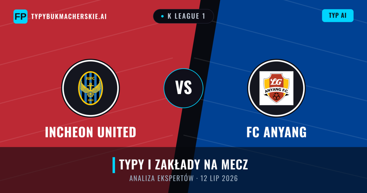 Incheon United vs FC Anyang — typy i zapowiedź meczu