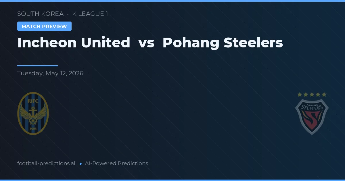 Incheon United vs Pohang Steelers — typy i zapowiedź meczu