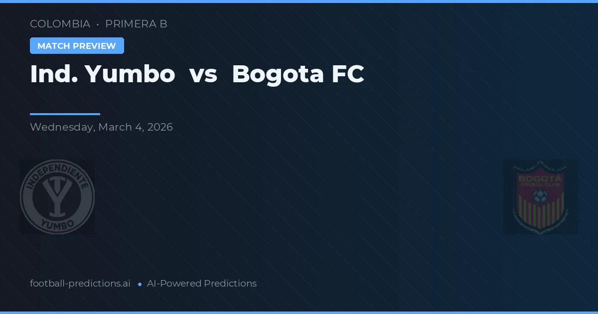 Ind. Yumbo vs FC Bogota — typy i zapowiedź meczu