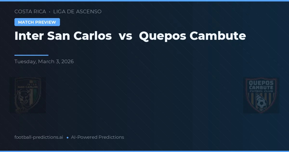 Inter San Carlos vs Quepos Cambute — typy i zapowiedź meczu