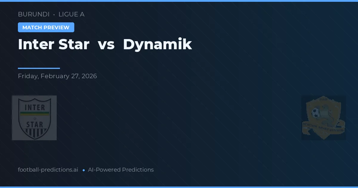 Inter Star vs Dynamik — typy i zapowiedź meczu