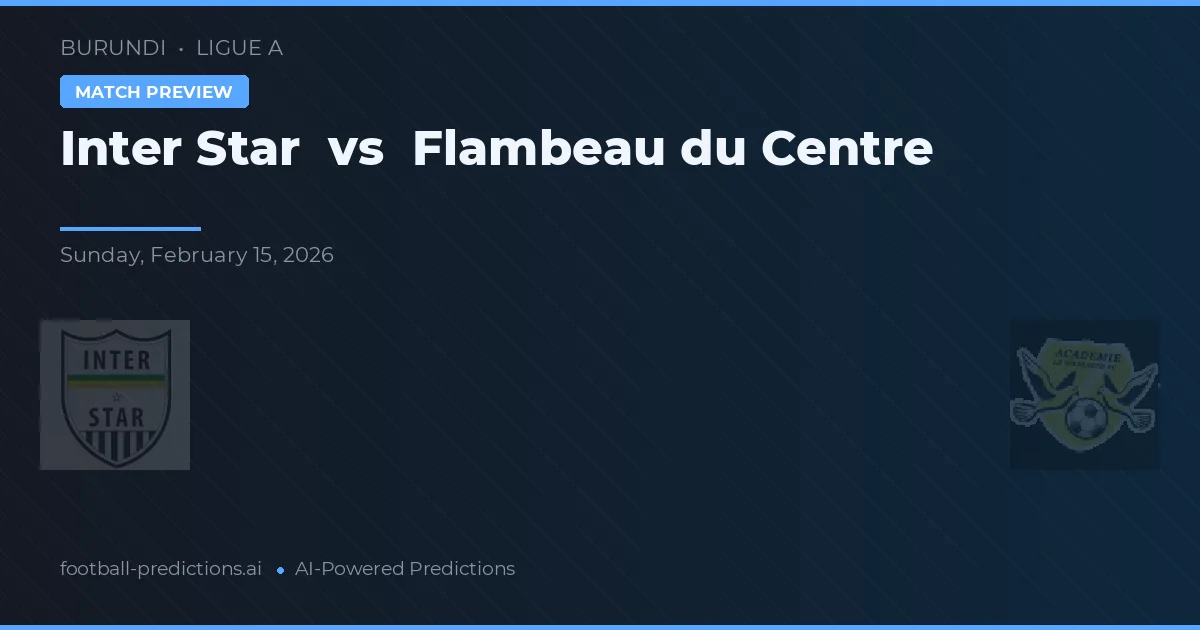 Inter Star vs Flambeau du Centre — typy i zapowiedź meczu