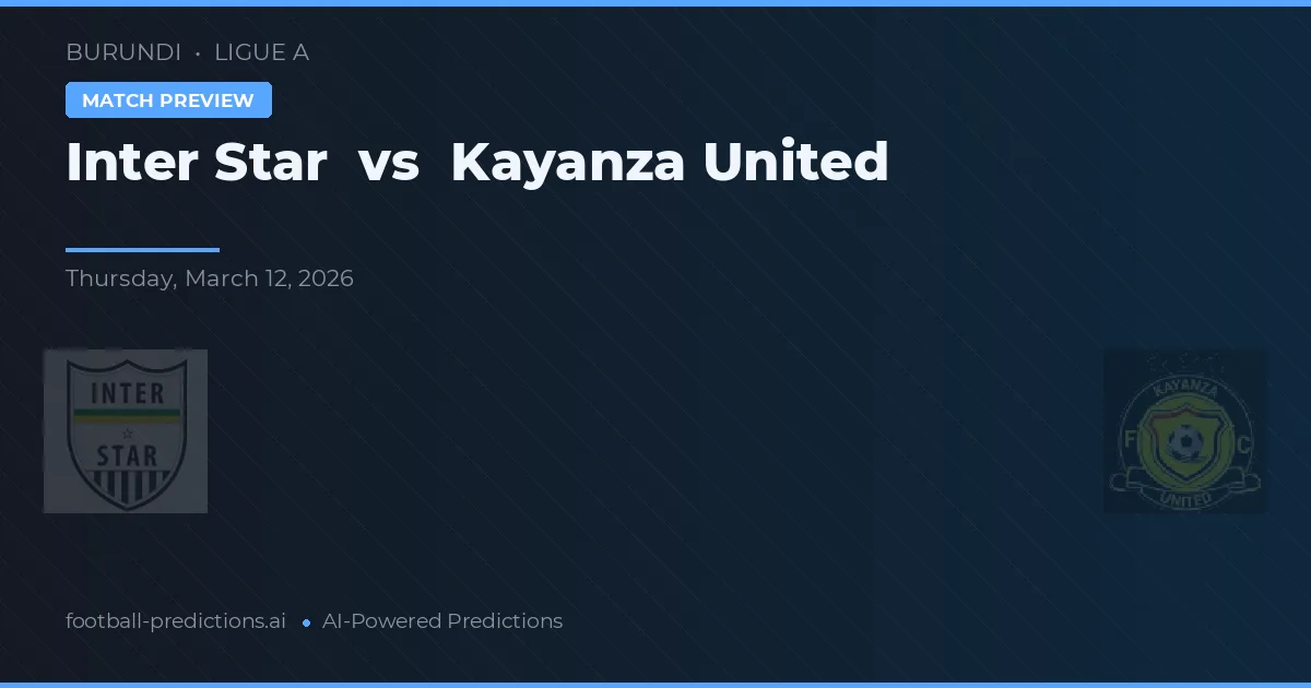 Inter Star vs Kayanza United — typy i zapowiedź meczu