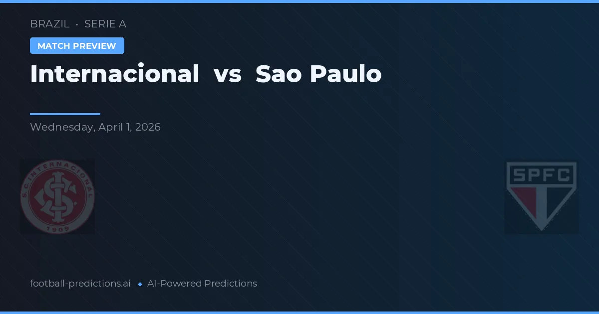 Internacional vs Sao Paulo — typy i zapowiedź meczu