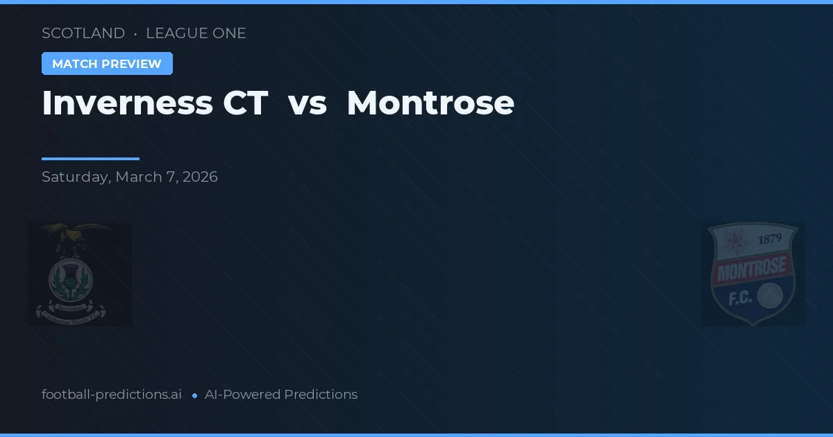 Inverness CT vs Montrose — typy i zapowiedź meczu