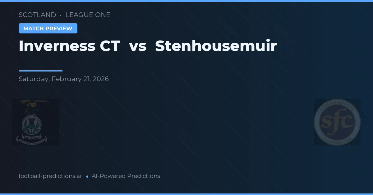 Inverness CT vs Stenhousemuir — typy i zapowiedź meczu