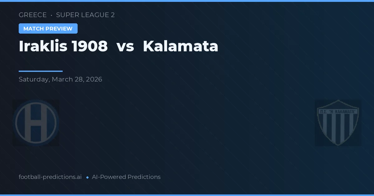 Iraklis 1908 vs Kalamata — typy i zapowiedź meczu