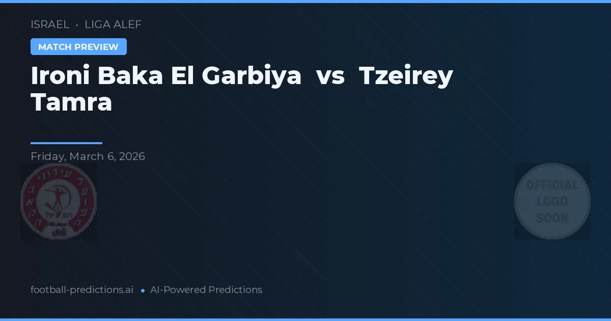 Ironi Baka El Garbiya vs Tzeirey Tamra — typy i zapowiedź meczu