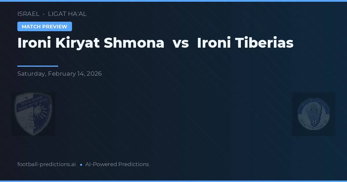 Ironi Kiryat Szmona vs Ironi Tiberias — typy i zapowiedź meczu