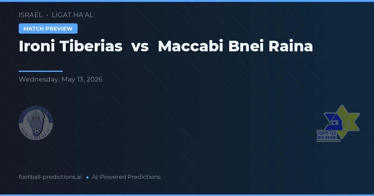 Ironi Tiberias vs Maccabi Bnei Raina — typy i zapowiedź meczu