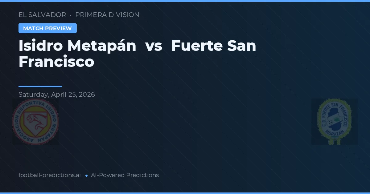 Isidro Metapán vs Fuerte San Francisco preview