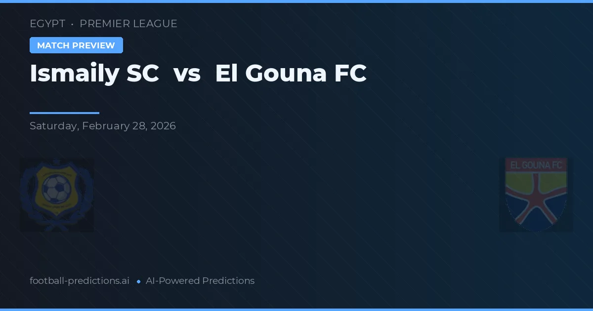 Ismaily SC vs El Gouna FC — typy i zapowiedź meczu