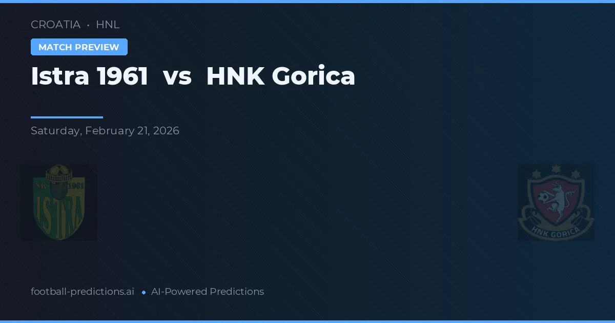 Istra 1961 vs HNK Gorica — typy i zapowiedź meczu