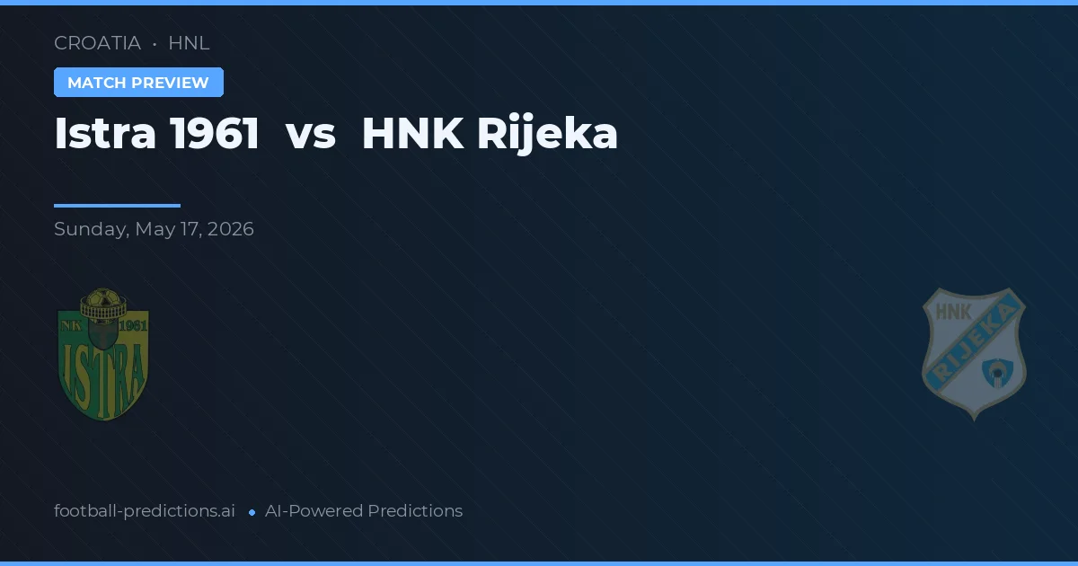 Istra 1961 vs HNK Rijeka — typy i zapowiedź meczu
