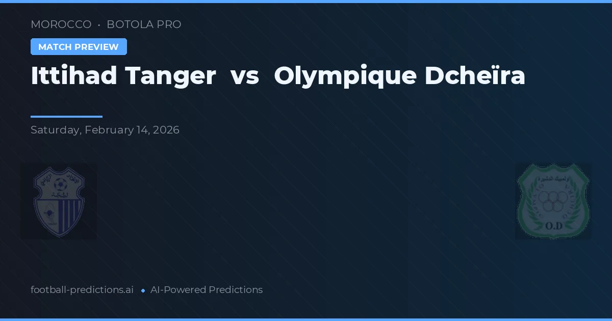 Ittihad Tanger vs Olympique Dcheïra — typy i zapowiedź meczu