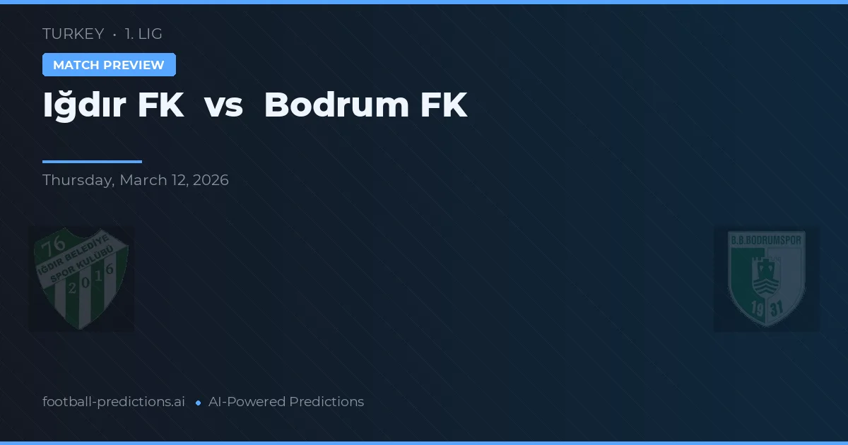 Iğdır Belediyespor vs Bodrum FK — typy i zapowiedź meczu