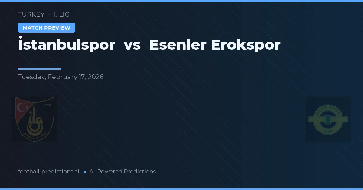 Istanbulspor vs Esenler Erokspor — typy i zapowiedź meczu