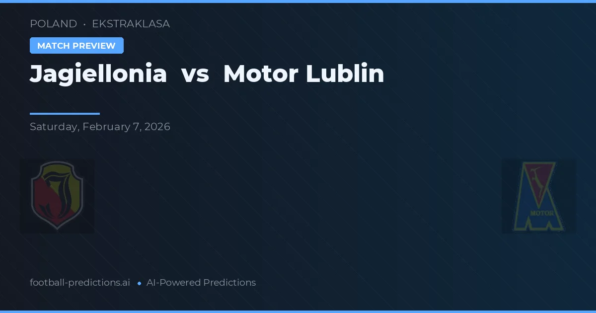 Jagiellonia Białystok vs Motor Lublin — typy i zapowiedź meczu