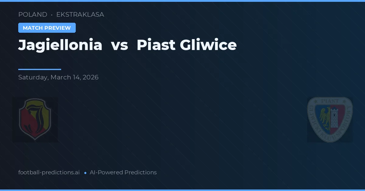 Jagiellonia Białystok vs Piast Gliwice — typy i zapowiedź meczu