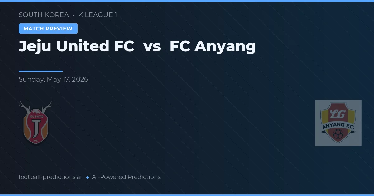 Jeju United FC vs FC Anyang — typy i zapowiedź meczu