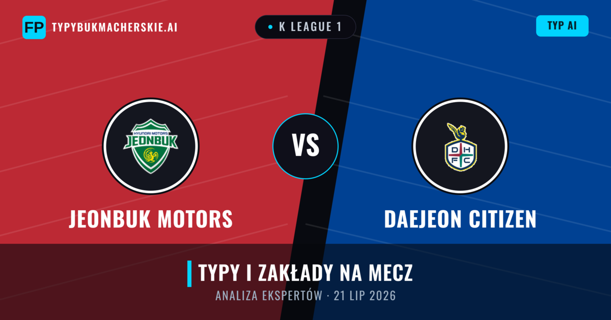 Jeonbuk Motors vs Daejeon Citizen — typy i zapowiedź meczu