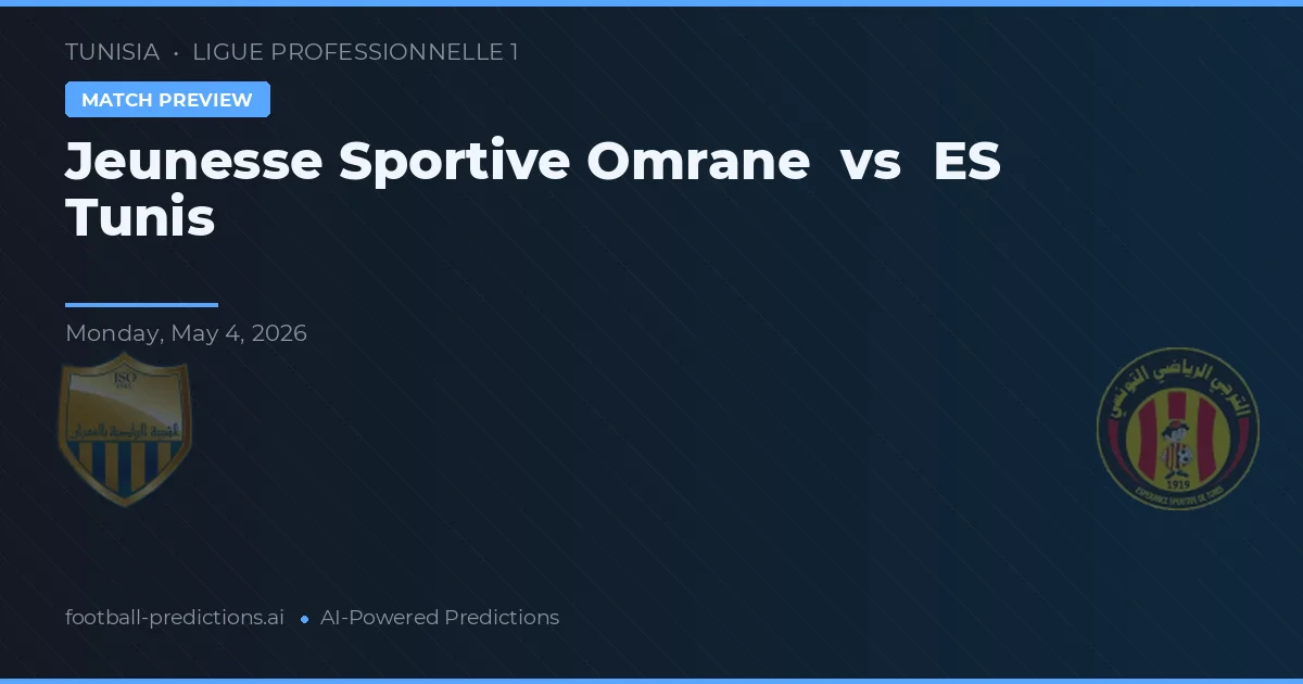 Jeunesse Sportive Omrane vs ES Tunis — typy i zapowiedź meczu
