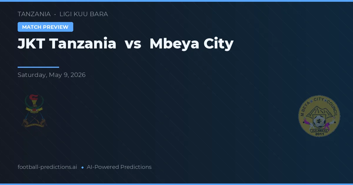 JKT Tanzania vs Mbeya City — typy i zapowiedź meczu