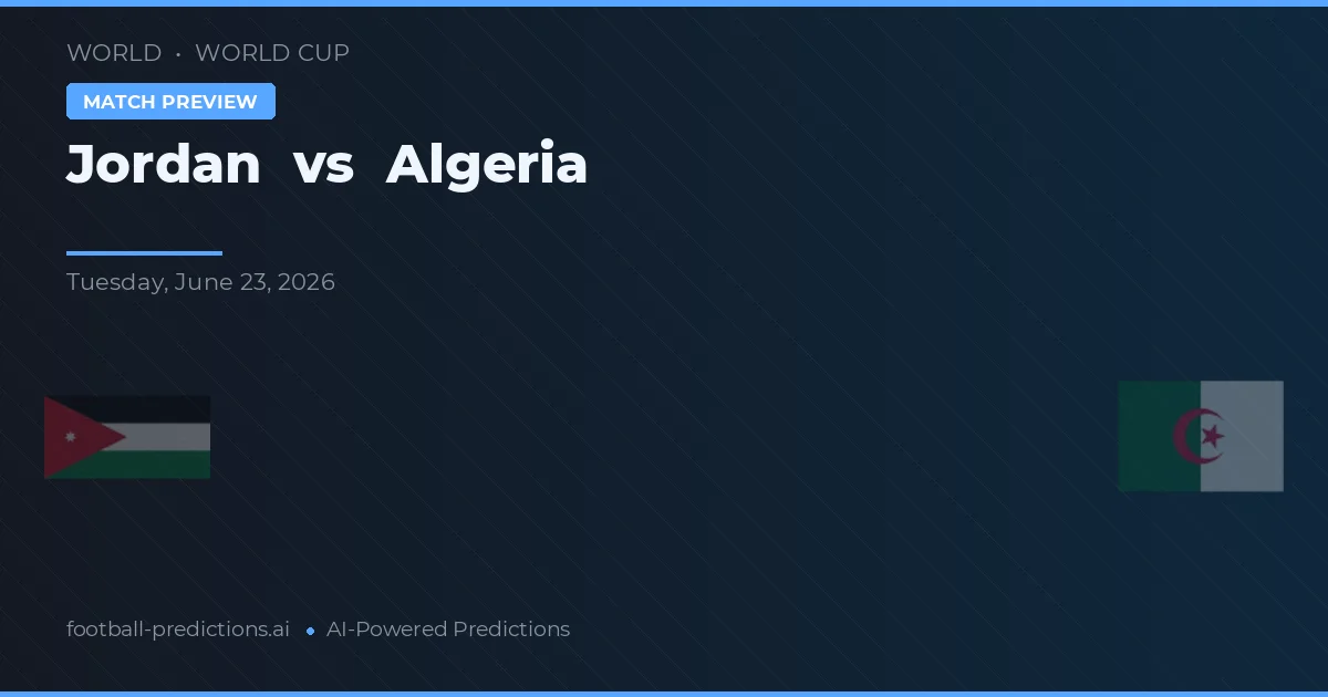 Jordania vs Algieria — typy i zapowiedź meczu