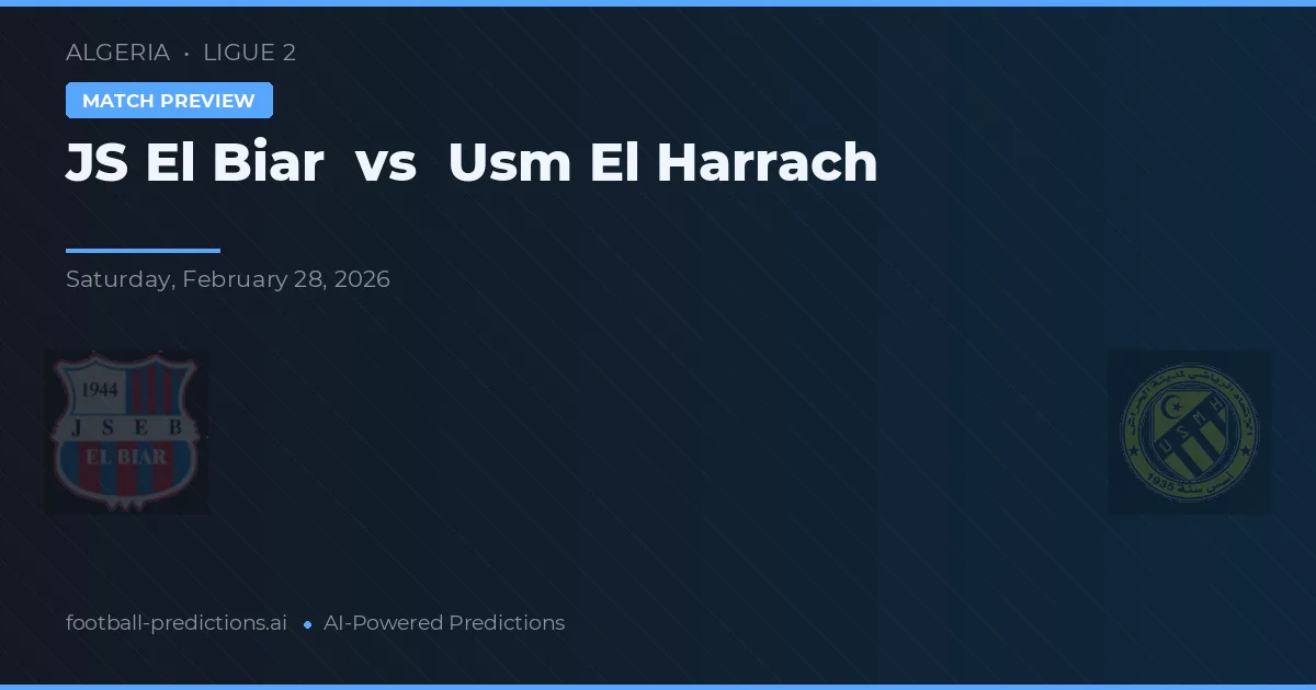 JS El Biar vs USM El Harrach — typy i zapowiedź meczu