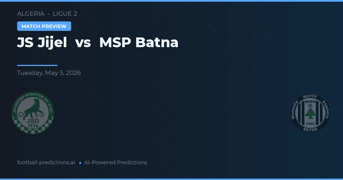 JS Jijel vs MSP Batna — typy i zapowiedź meczu