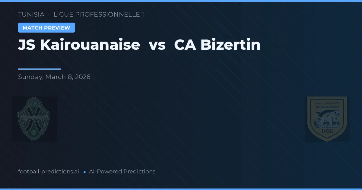 JS Kairouanaise vs CA Bizerte — typy i zapowiedź meczu
