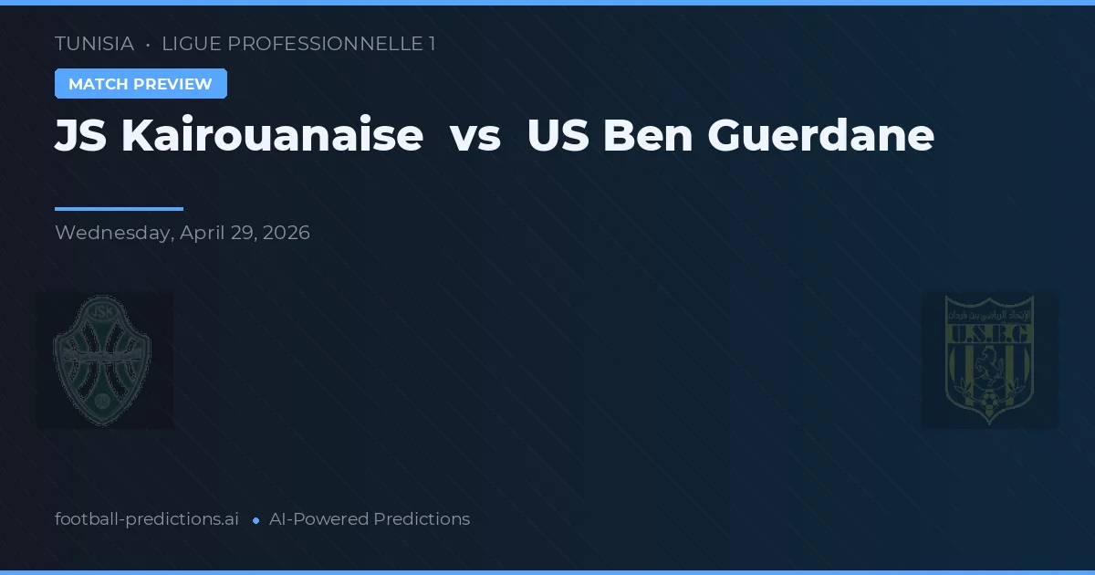JS Kairouanaise vs US Ben Guerdane — typy i zapowiedź meczu