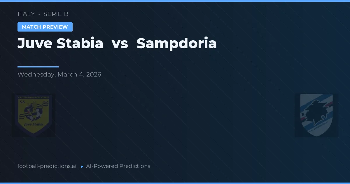 Juve Stabia vs Sampdoria — typy i zapowiedź meczu