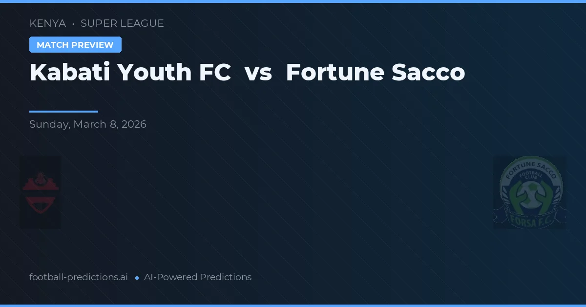 Kabati Youth FC vs Fortune Sacco — typy i zapowiedź meczu