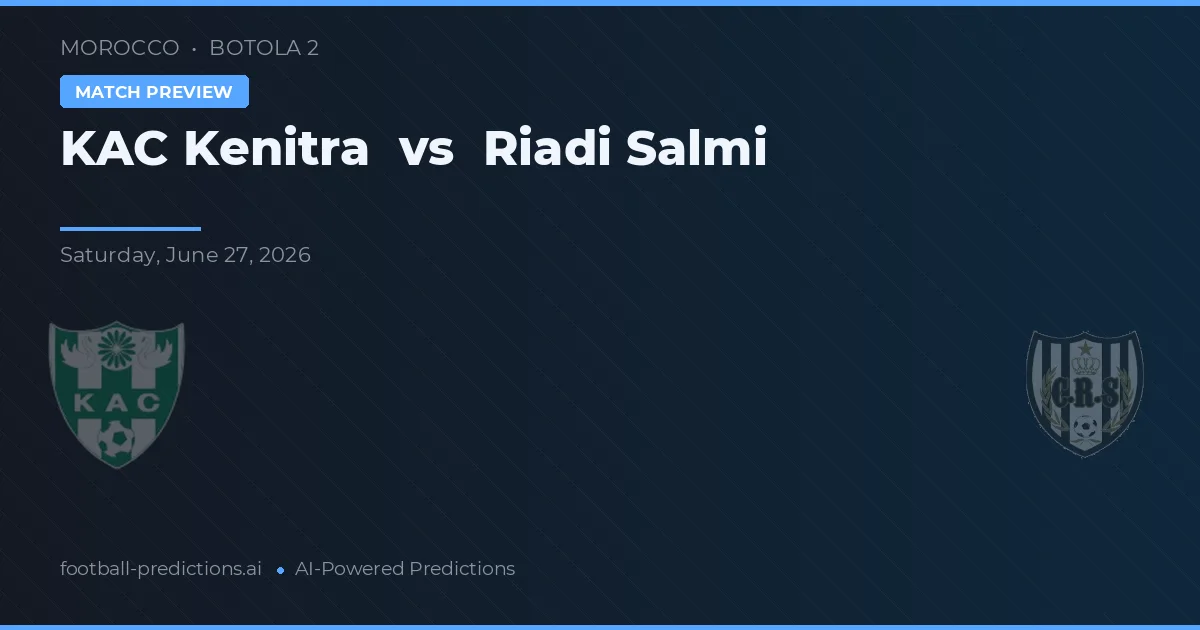 KAC Kenitra vs Riadi Salmi — typy i zapowiedź meczu