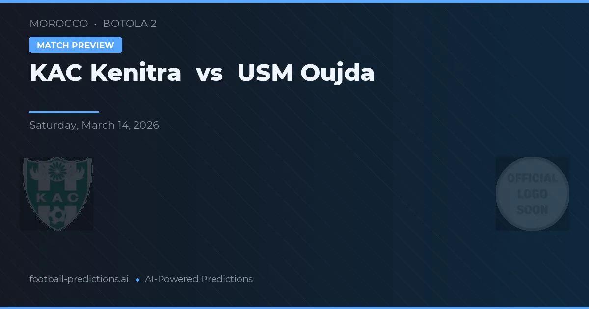 KAC Kenitra vs USM Oujda — typy i zapowiedź meczu