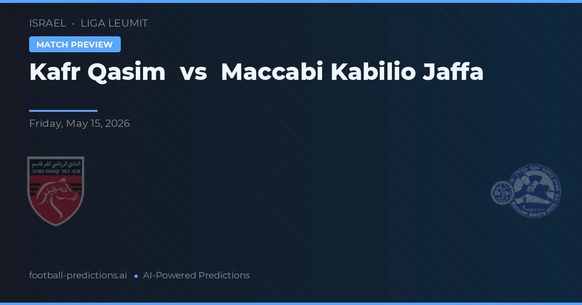 Kafr Qasim vs Maccabi Kabilio Jaffa — typy i zapowiedź meczu