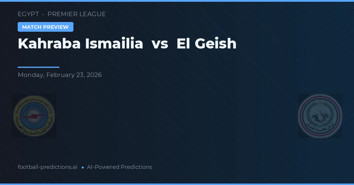 Kahraba Ismailia vs El Geish — typy i zapowiedź meczu