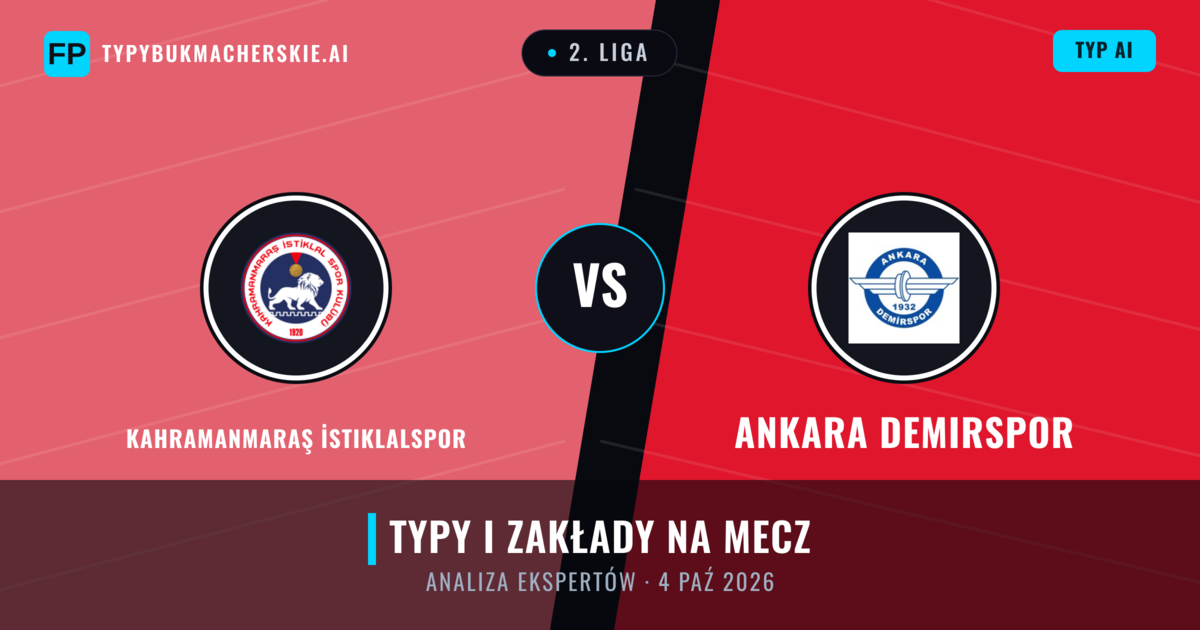 Kahramanmaraş İstiklalspor vs Ankara Demirspor — typy i zapowiedź meczu