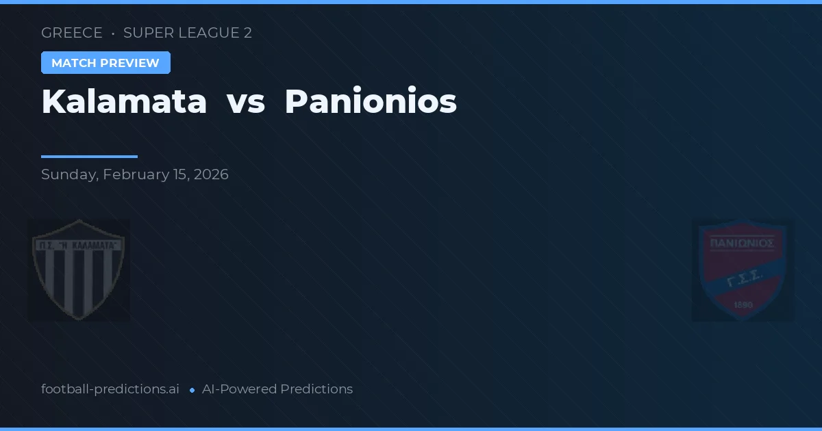 Kalamata vs Panionios — typy i zapowiedź meczu