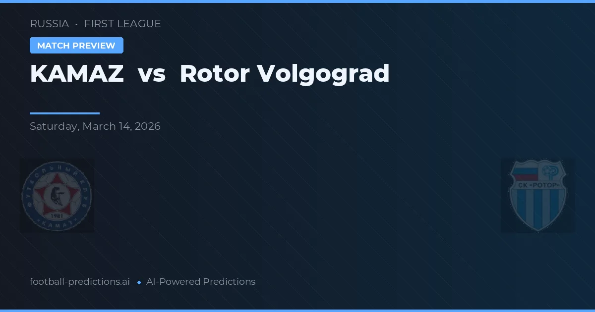 KAMAZ vs Rotor Volgograd — typy i zapowiedź meczu