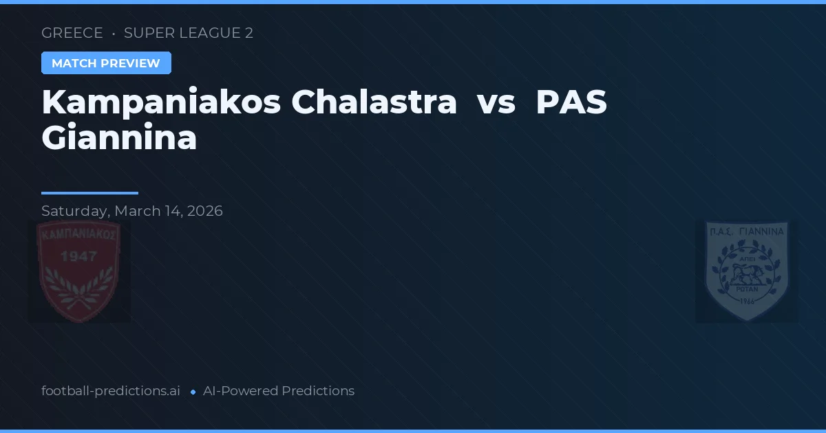 Kampaniakos Chalastra vs PAS Giannina — typy i zapowiedź meczu