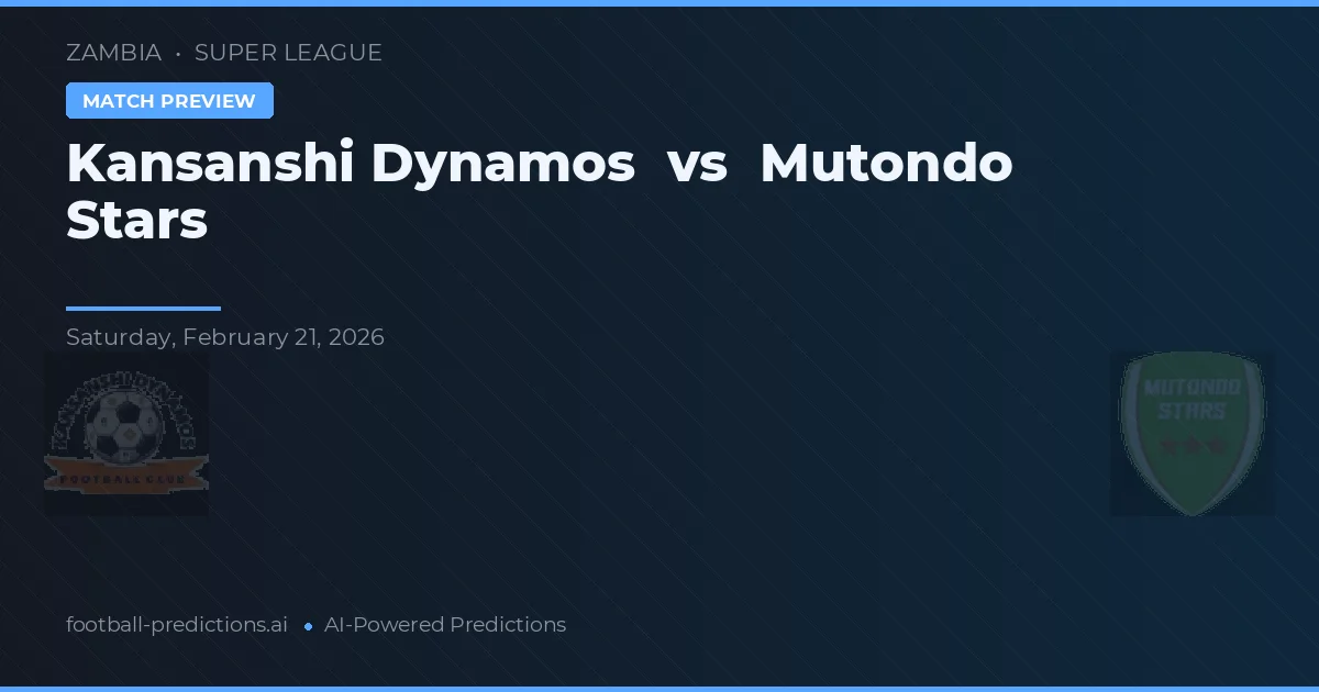 Kansanshi Dynamos vs Mutondo Stars — typy i zapowiedź meczu
