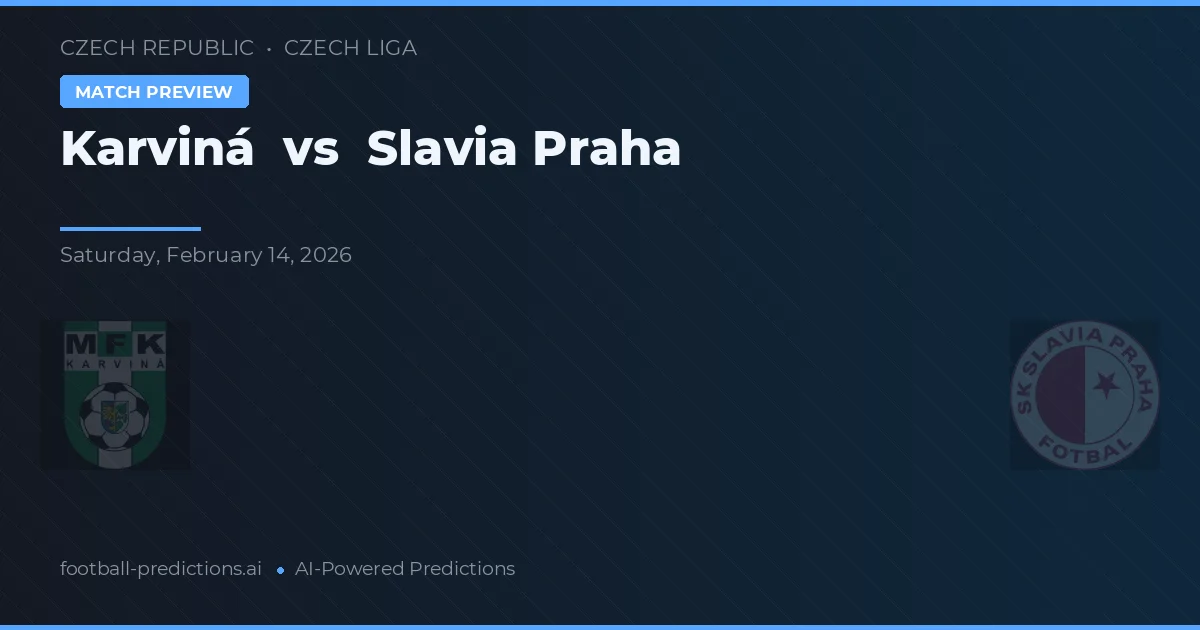 Karviná vs Slavia Praga — typy i zapowiedź meczu