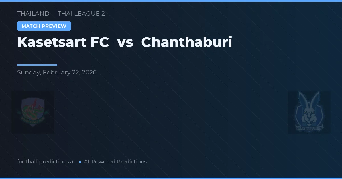 Kasetsart FC vs Chanthaburi — typy i zapowiedź meczu