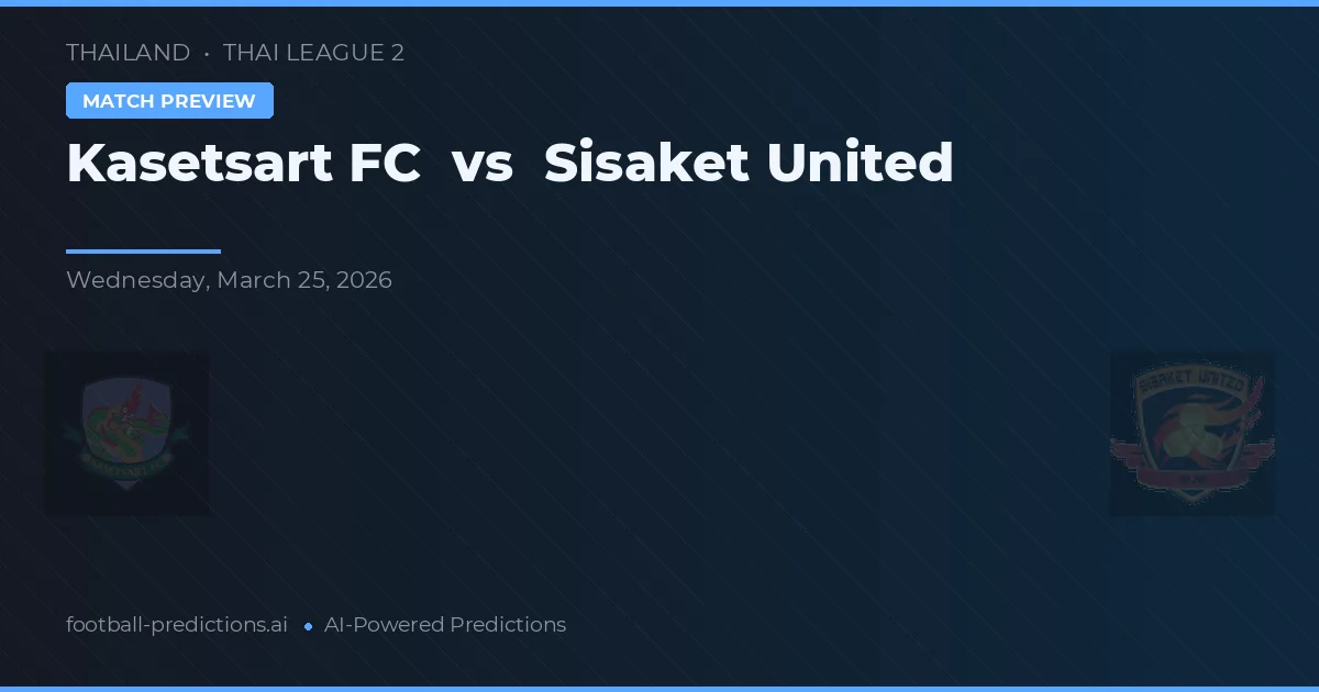 Kasetsart FC vs Sisaket United — typy i zapowiedź meczu