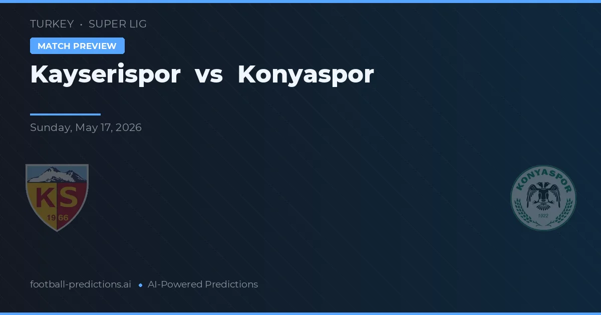 Kayserispor vs Konyaspor — typy i zapowiedź meczu