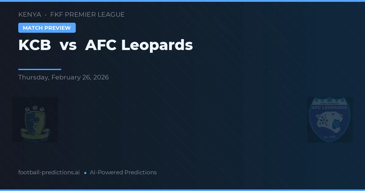 KCB vs AFC Leopards — typy i zapowiedź meczu