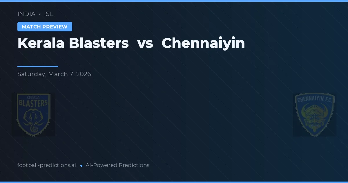 Kerala Blasters vs Chennaiyin — typy i zapowiedź meczu