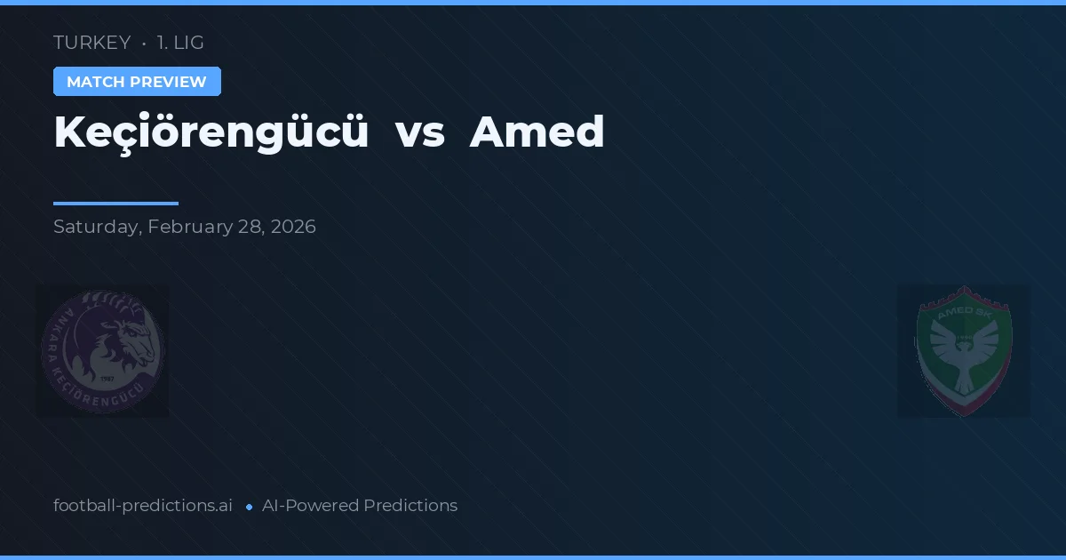 Keçiörengücü vs Amed — typy i zapowiedź meczu